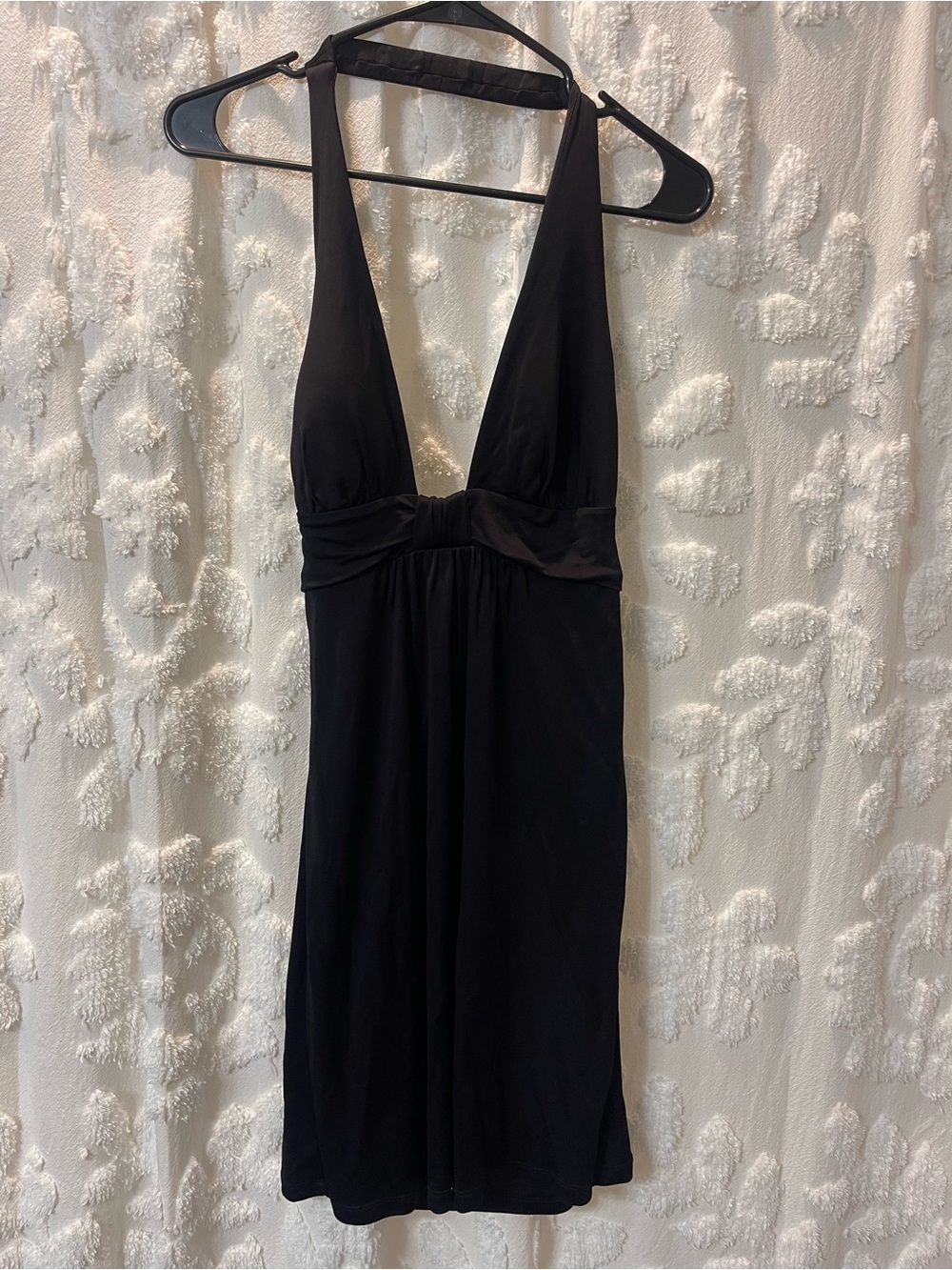 Vintage Guess black halter neck dress open back